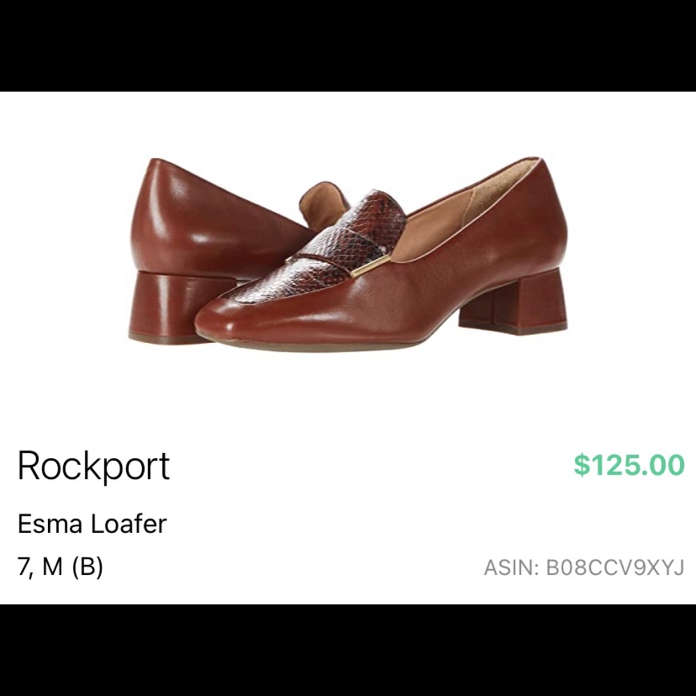 Rockport Esma Loafer in Bourbon Leather Size 7